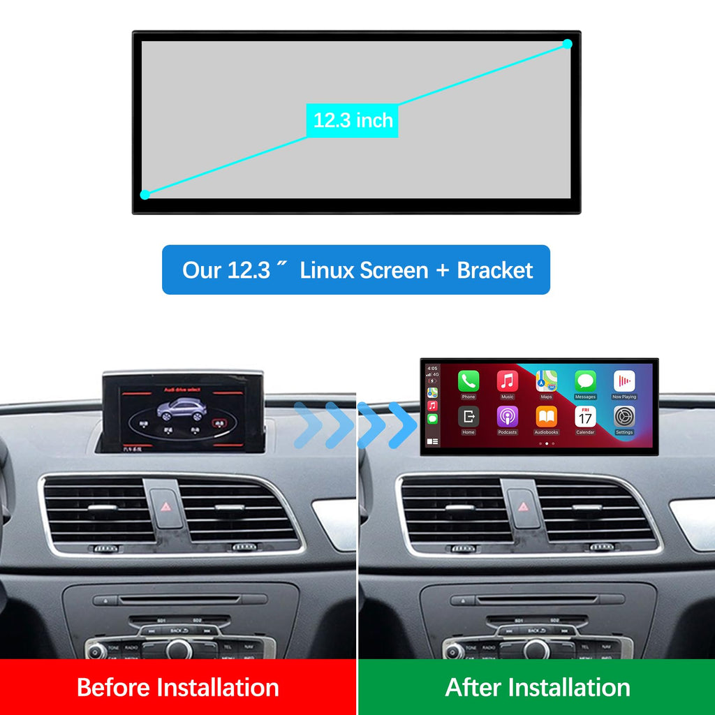 12.3" Wireless CarPlay Touchscreen for Audi Q3 MMI 3G+ 2013-2018