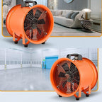 5m, Low Noise High Speed Air Blower 220V Portable Utility Blower Fan Air Mover Exhaust Fan 10 M Duct Hose Ventilation Fan Explosion-Proof Industrial Ventilator