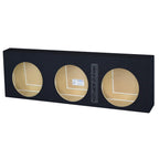 Single Dual Triple Sealed Shallow Mount Sub Box Slim Speaker Box Subwoofer Enclosure (Triple, 12" L7T)