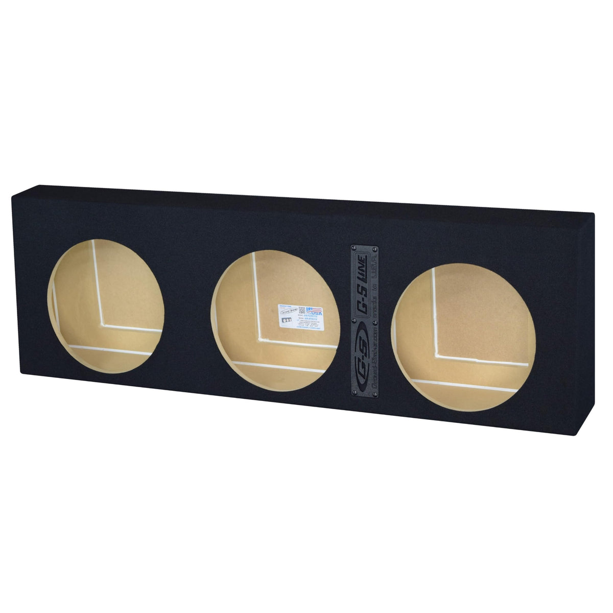 Single Dual Triple Sealed Shallow Mount Sub Box Slim Speaker Box Subwoofer Enclosure (Triple, 12" L7T)