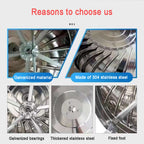 Stainless Steel Spinning Roof Turbine Ventilator for Ventilation Chimney Cowl Anti Downdraught Cap Spinner (100mm)