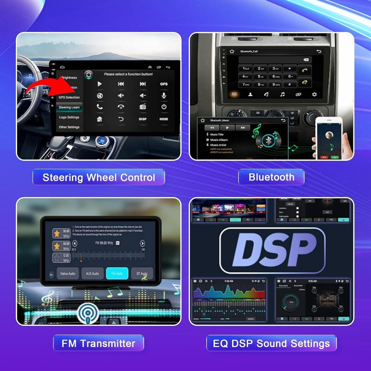 9.7inch Android 15 Car Stereo for Chevrolet Chevy Cruze 2009-2016 Touch Screen Car Radio with Wireless Carplay/Android Auto GPS/WiFi/Bluetooth/SWC/Backup Camera/FM【2+64G】