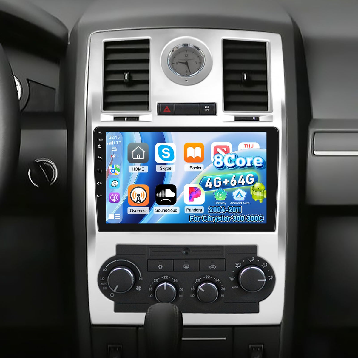 [4+128G] Car Radio for Chrysler 300C 300 2004-2011 Carplay and Android Auto
