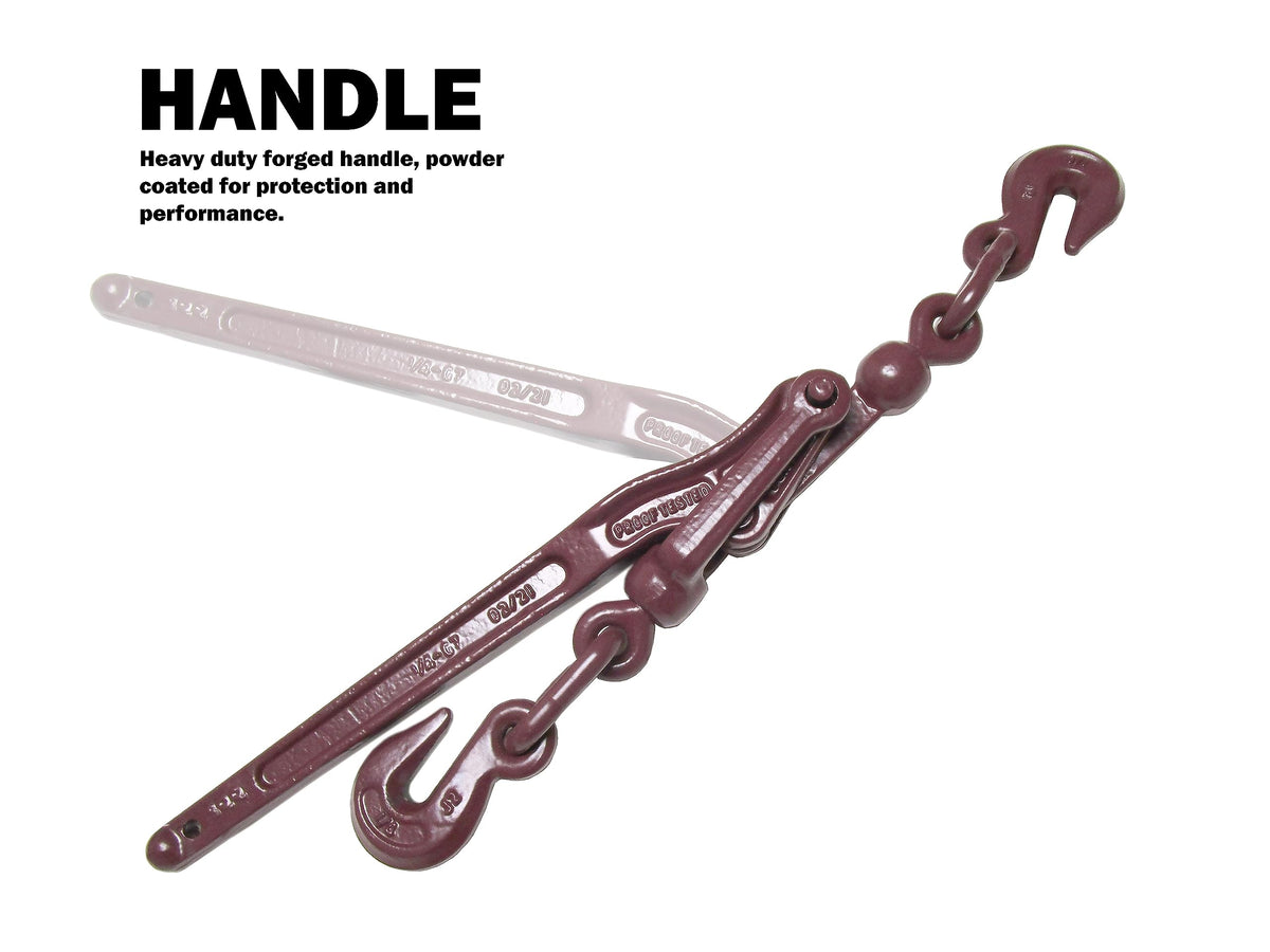 Lever Load Binder for 5/16" & 3/8" Binder Chain | Heavy Duty Extra Strength | Working Load Limit: 7,100 LBS (Pack of Four)