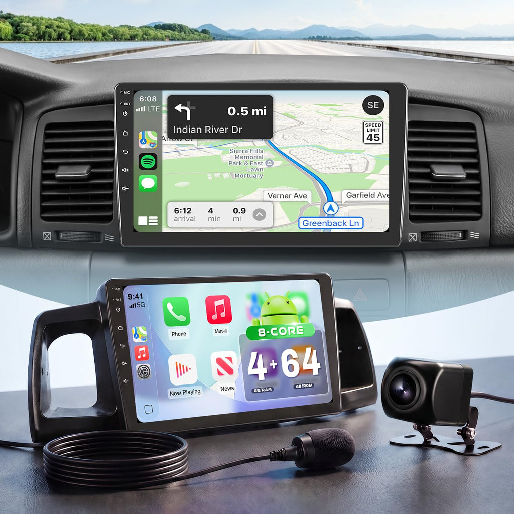 [8Core 6+128GB] Android Car Radio for Toyota Corolla EX 2005-2012 with GPS