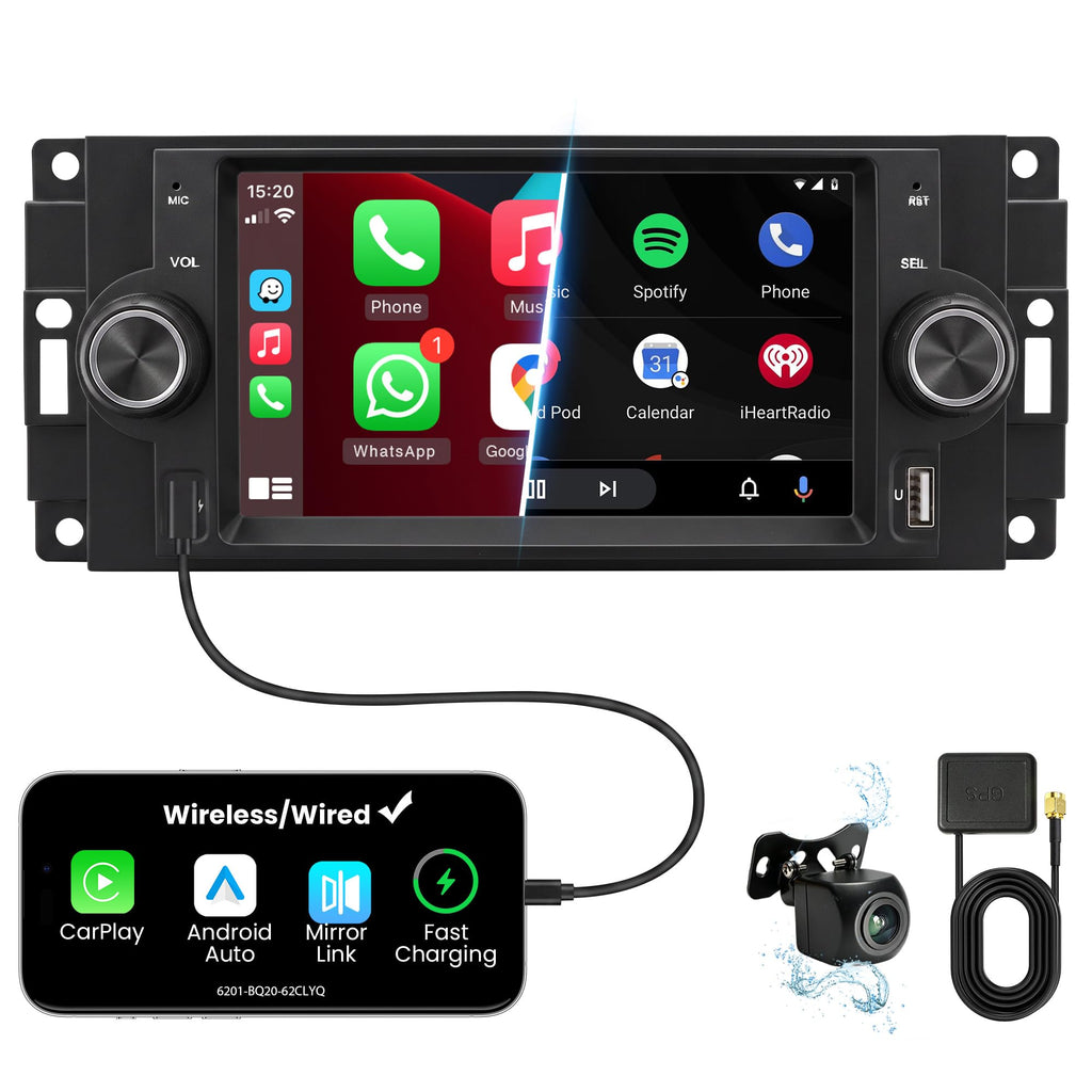 6.2" Android 15 Car Stereo for Chrysler 300 PT Cruiser Aspen