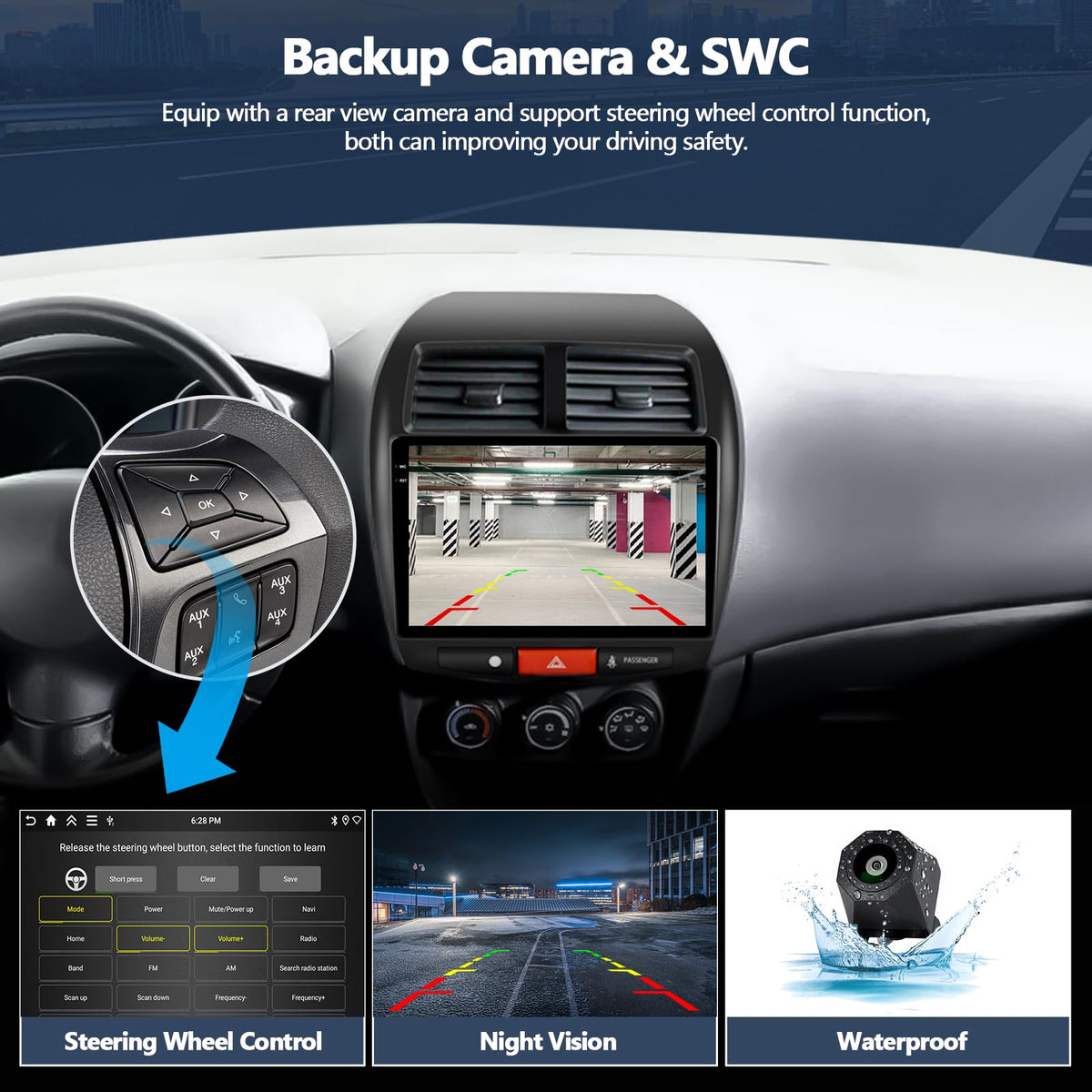 4G+128G Car Stereo Radio for Mitsubishi Outlander Sport RVR 2011-2017 / ASX 2013-2015, Wireless CarPlay Android Auto 10 Inch Incell 1280*720 Touch Screen Head Unit with GPS Bluetooth FM Backup Camera