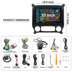 Car Radio Stereo Compatible with Chevy Silverado & GMC Sierra 2014 2015 2016 2017 2018 Replacement Radio Upgrade, CarPlay&Android Auto, GPS, Backup Camera (10 Inch)