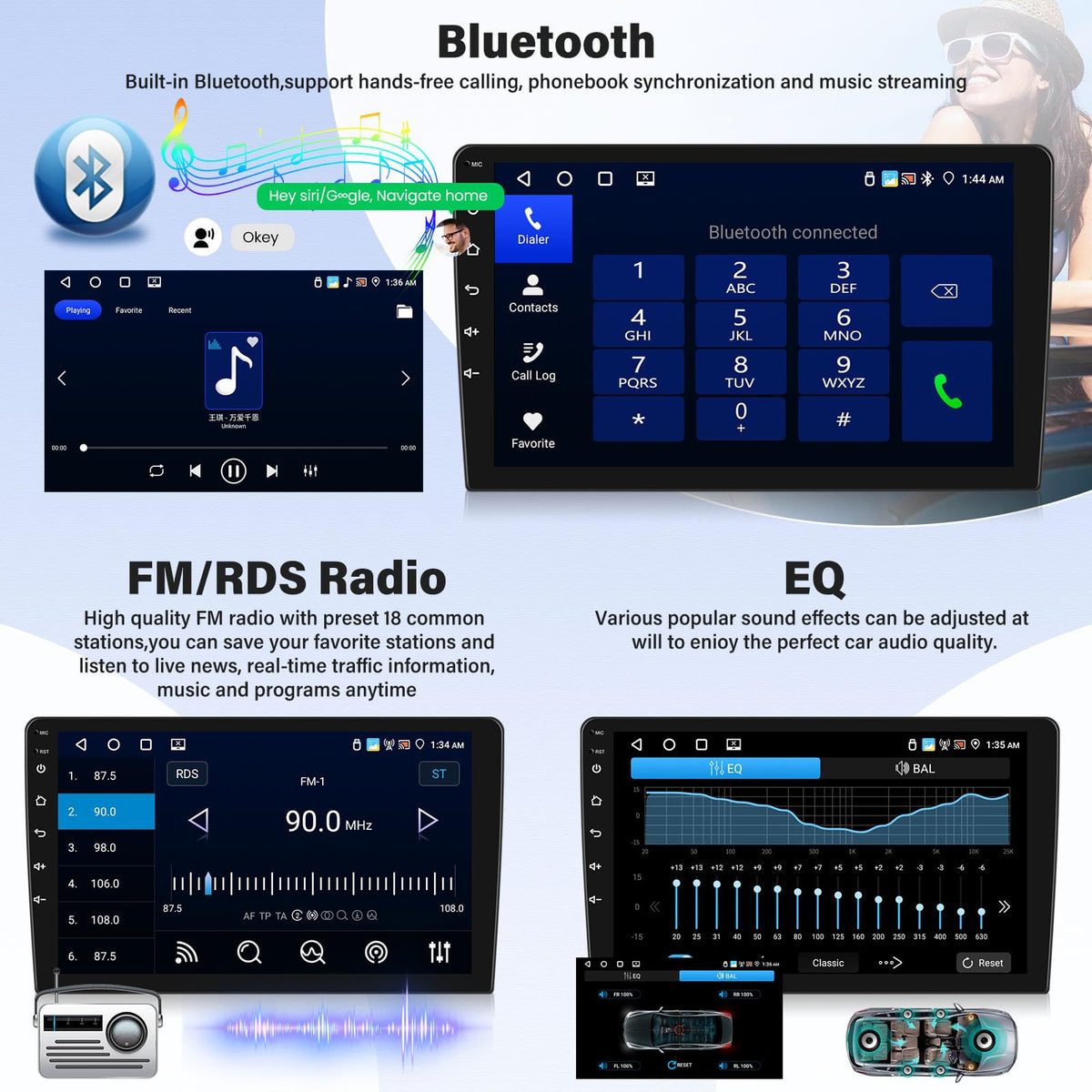 [4+128G] Android 15 Car Radio Stereo for Honda Civic 2006-2011