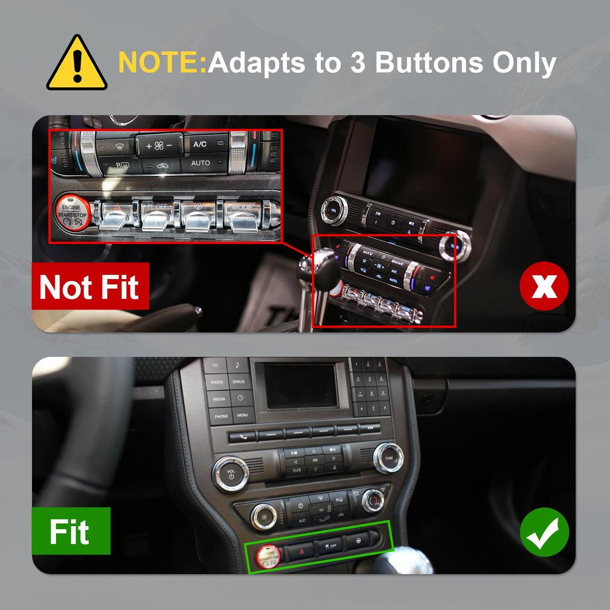 4 Core 32G Android 14 Double Din Car Stereo for Ford Mustang 2015-2020 with 9 Inch Touchscreen Radio Built-in Wireless Carplay/Android Auto/GPS/Bluetooth/FM/AUX/Steering Wheel Controls/Backup Camera