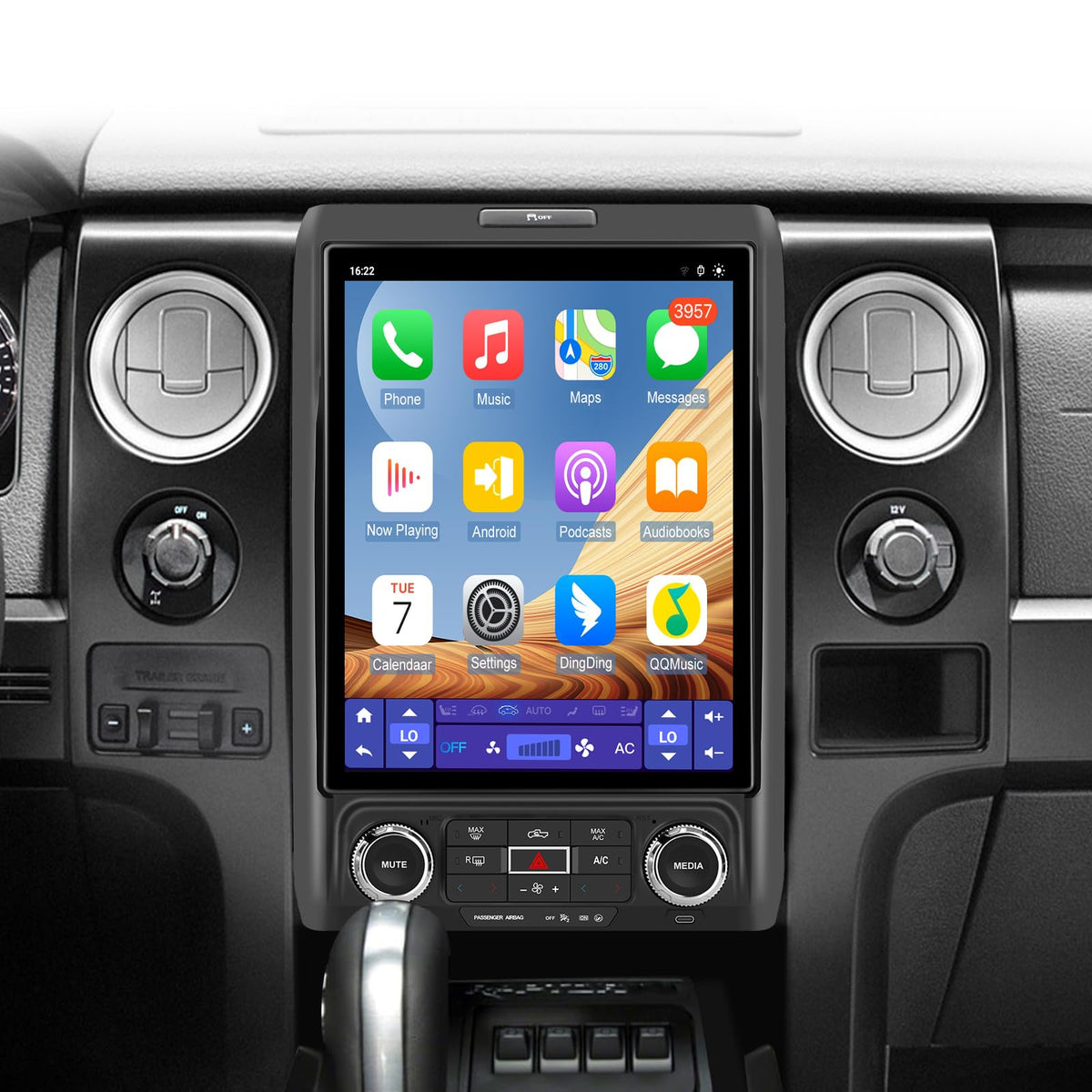 12.1 Inch Car Radio for Ford F150 2013 2014, Android 13 Stereo with Wireless CarPlay & Android Auto, DSP, Bluetooth, WiFi, SWC,MirrorLink [ 4G+64G ]