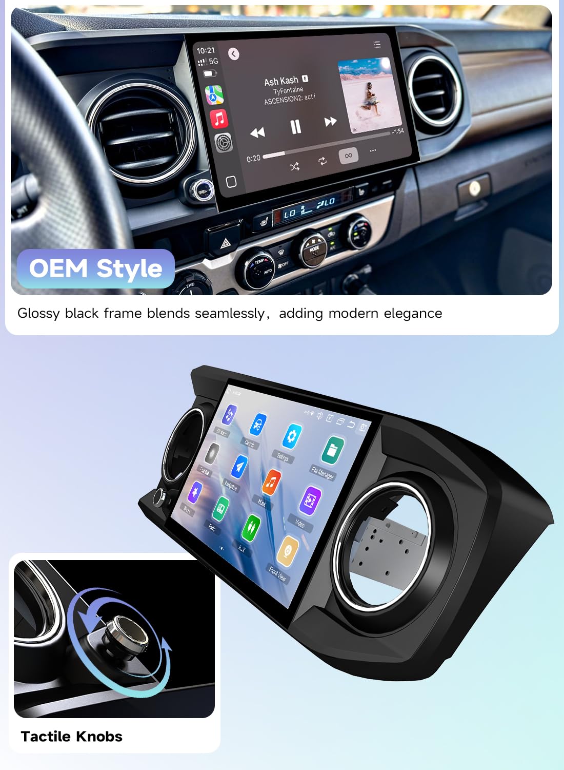 X14 11.6" Android 14 Stereo for Toyota Tacoma 2016-2023