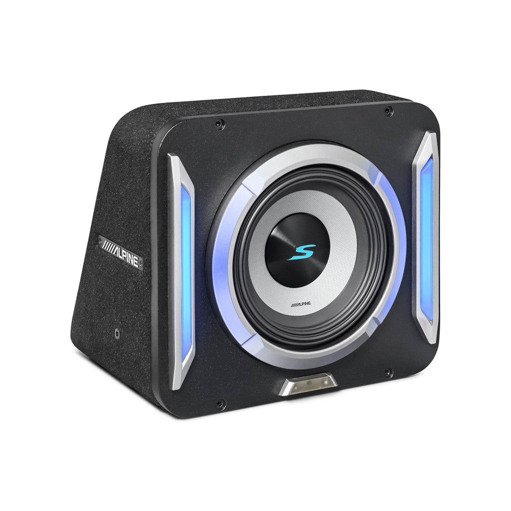 Alpine S2-SB10 10" S-Series Halo PrismaLink Preloaded Subwoofer Wedge Enclosure with RGB Lighting