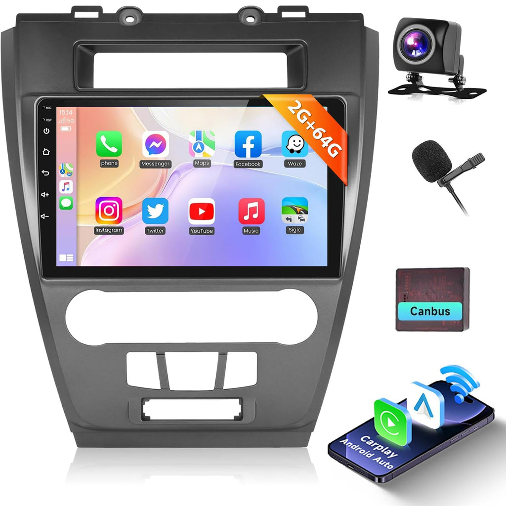 Podofo Android 15 Car Radio for 2009-2012 Ford Fusion Mondeo Mustang