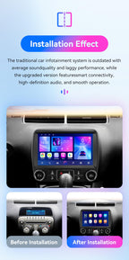 Android 14 Car Stereo Upgrade for Chevrolet Camaro (2010-2015), 8 Core 4G+64G GPS Navigation with 9inch QLED Touchscreen EQ Bluetooth USB OBD2 TPMS Car Tablet