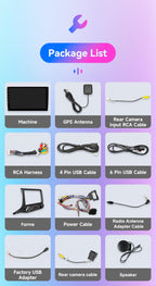 Android 14 Car Stereo Upgrade for Chevrolet Camaro (2010-2015), 8 Core 4G+64G GPS Navigation with 9inch QLED Touchscreen EQ Bluetooth USB OBD2 TPMS Car Tablet