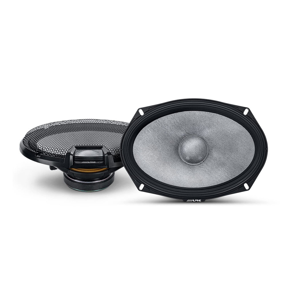 Alpine 6x9 R2 High-Resolution Speaker Bundle - A Pair of R2-S69C 2-Way Component Speakers & a Pair of R2-S69 6x9 Coaxial Speakers