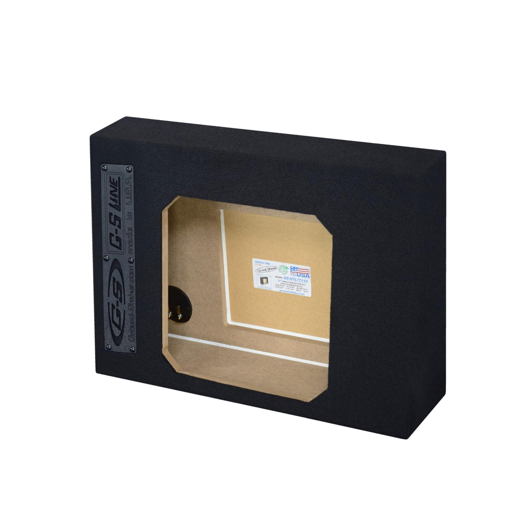 Single Dual Triple Sealed Shallow Mount Sub Box Slim Speaker Box Subwoofer Enclosure (Triple, 12" L7T)