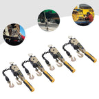Ratchet Chain Binder 3/8-1/2 '' 6600lbs G70 Grab Hook, Heavy Duty Tie Down Hauling Chain, Tie Down Hauling Chain Binders for Hauling, Towing, Logging
