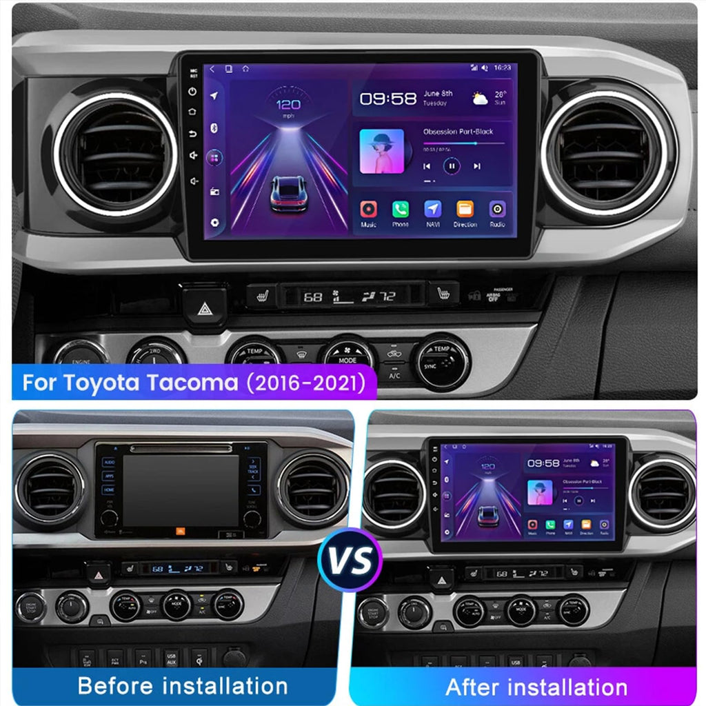 Car Stereo for Toyota Tacoma 2016-2021 - 9 Inch IPS HD Touch Screen