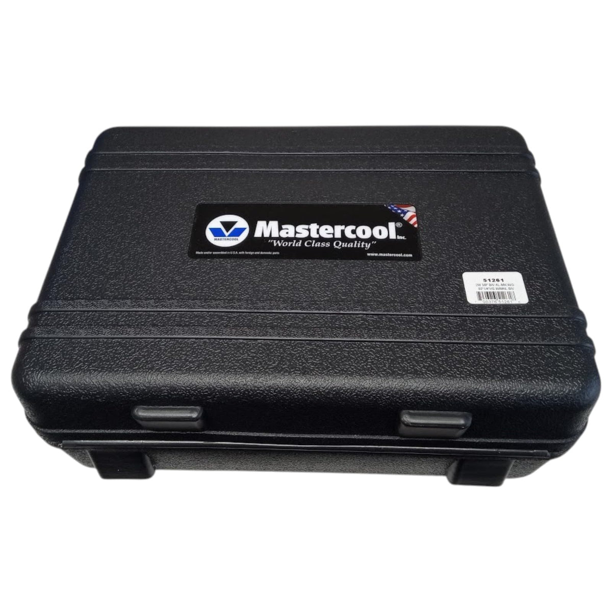 Mastercool 51261 2-Way Aluminum Manifold Gauge with 3/8" Vacuum Valve, Set 3-60" Ball Valve Hoses for HVAC Air Conditioning Refrigeration A2L R32 R545B.