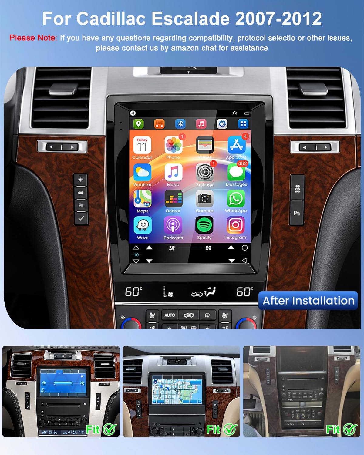 [Upgrade] 4+64G 9.7'' Touchscreen Car Radio for Cadillac Escalade 2007-2012