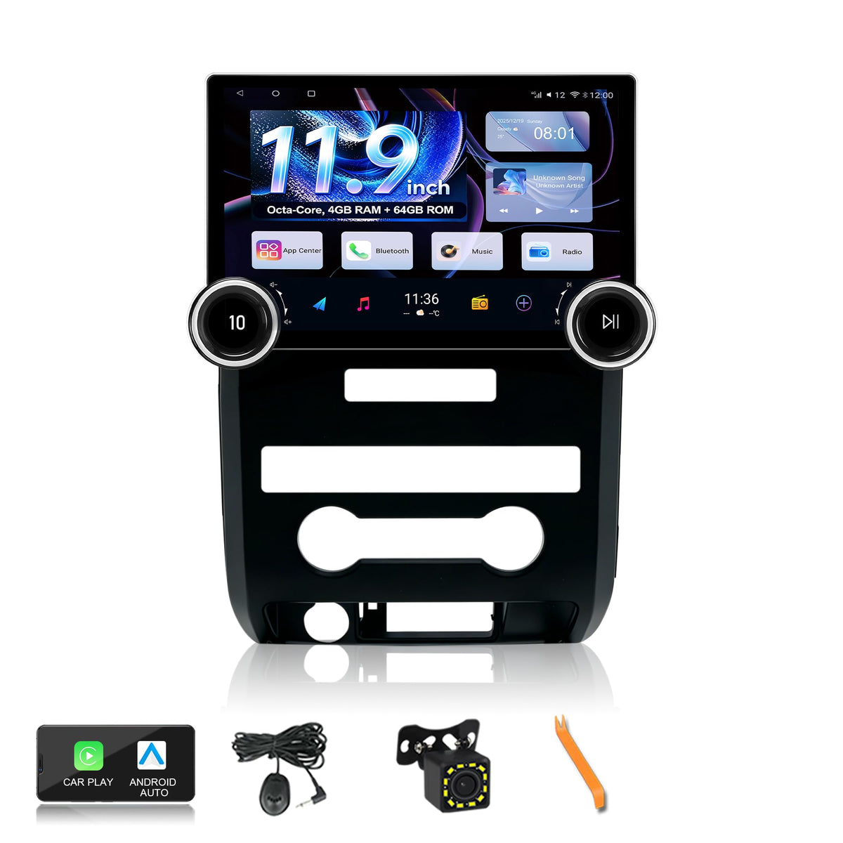 11.9" Car Stereo Radio Head Unit for Ford F150 2009-2014, Wireless CarPlay
