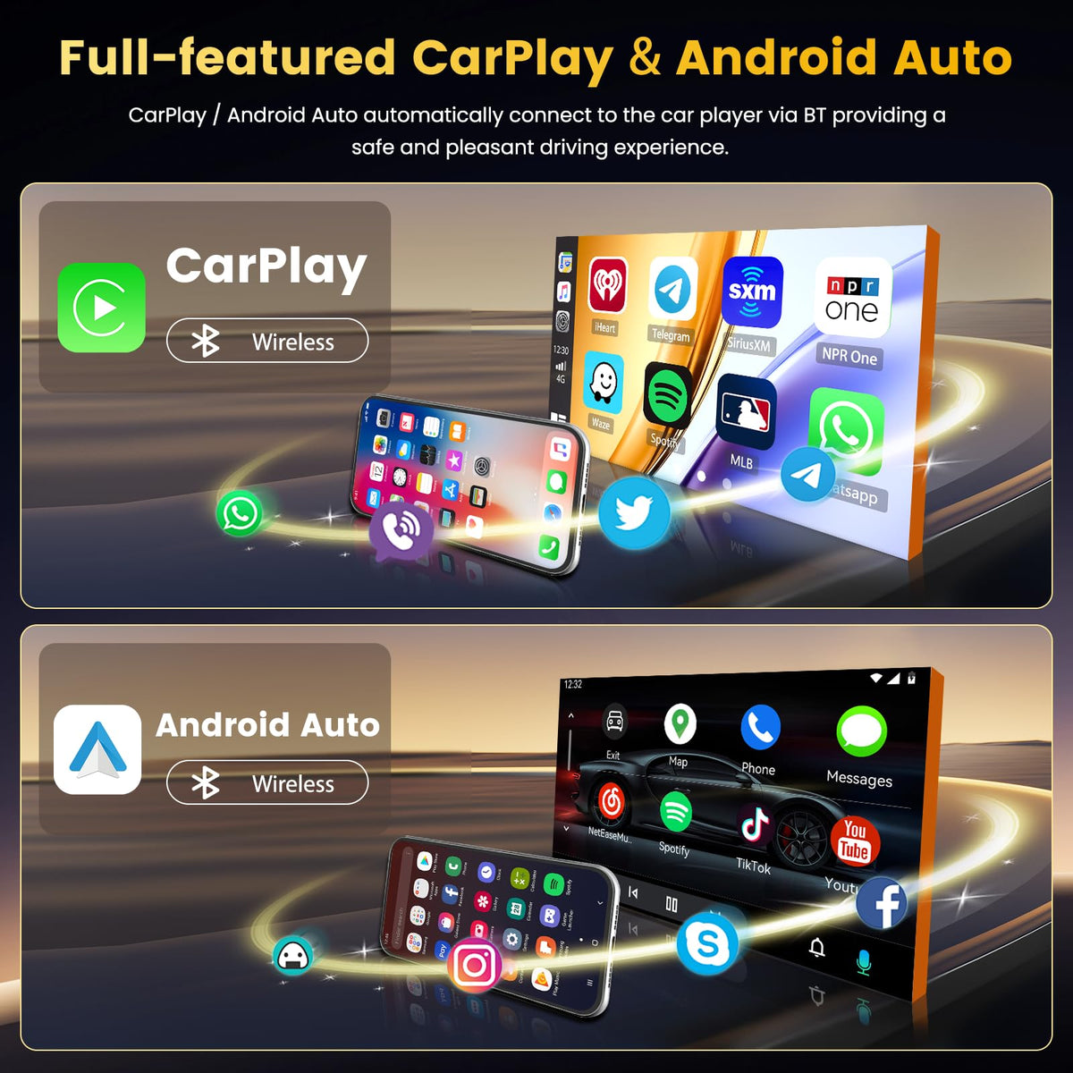 4+128GB Android Car Radio for Dodge Caravan Chrysler Town&Country 2001-2007