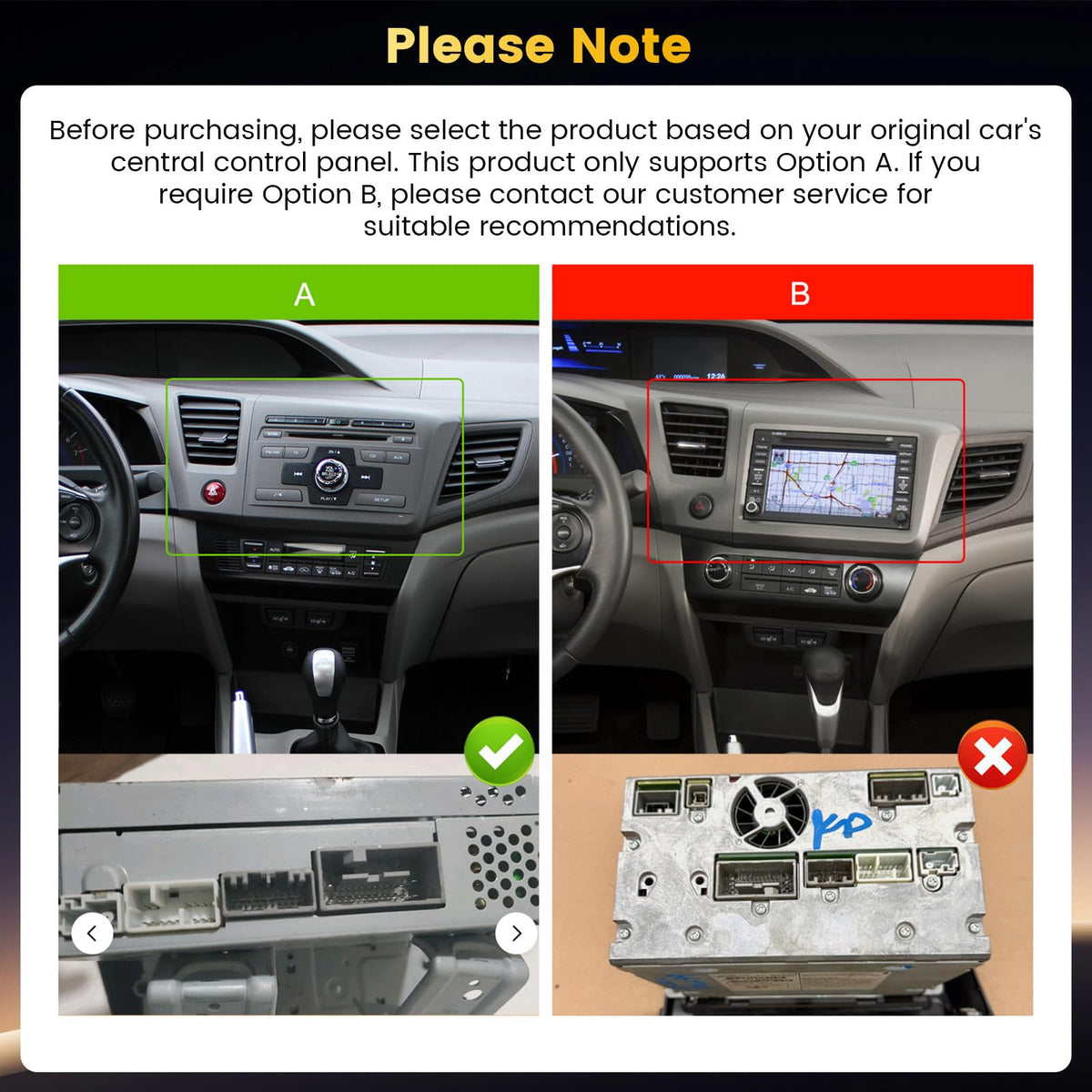 4+128GB Android 15 Car Stereo for Honda Civic 2012 2013 2014 2015