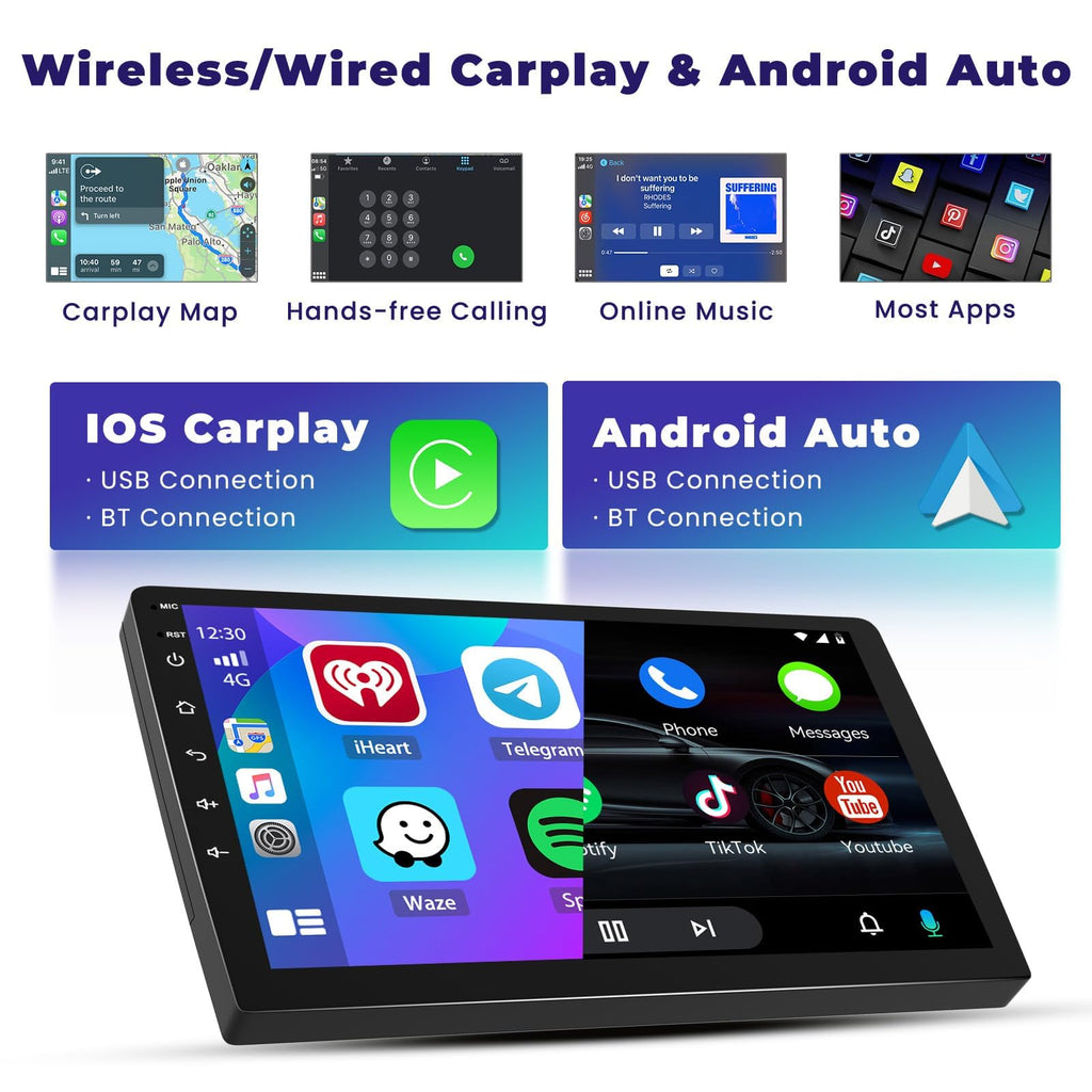 Hikity 8Core 6+128GB 9 Inch Android 15 Car Stereo for Honda CRV 1997-2001