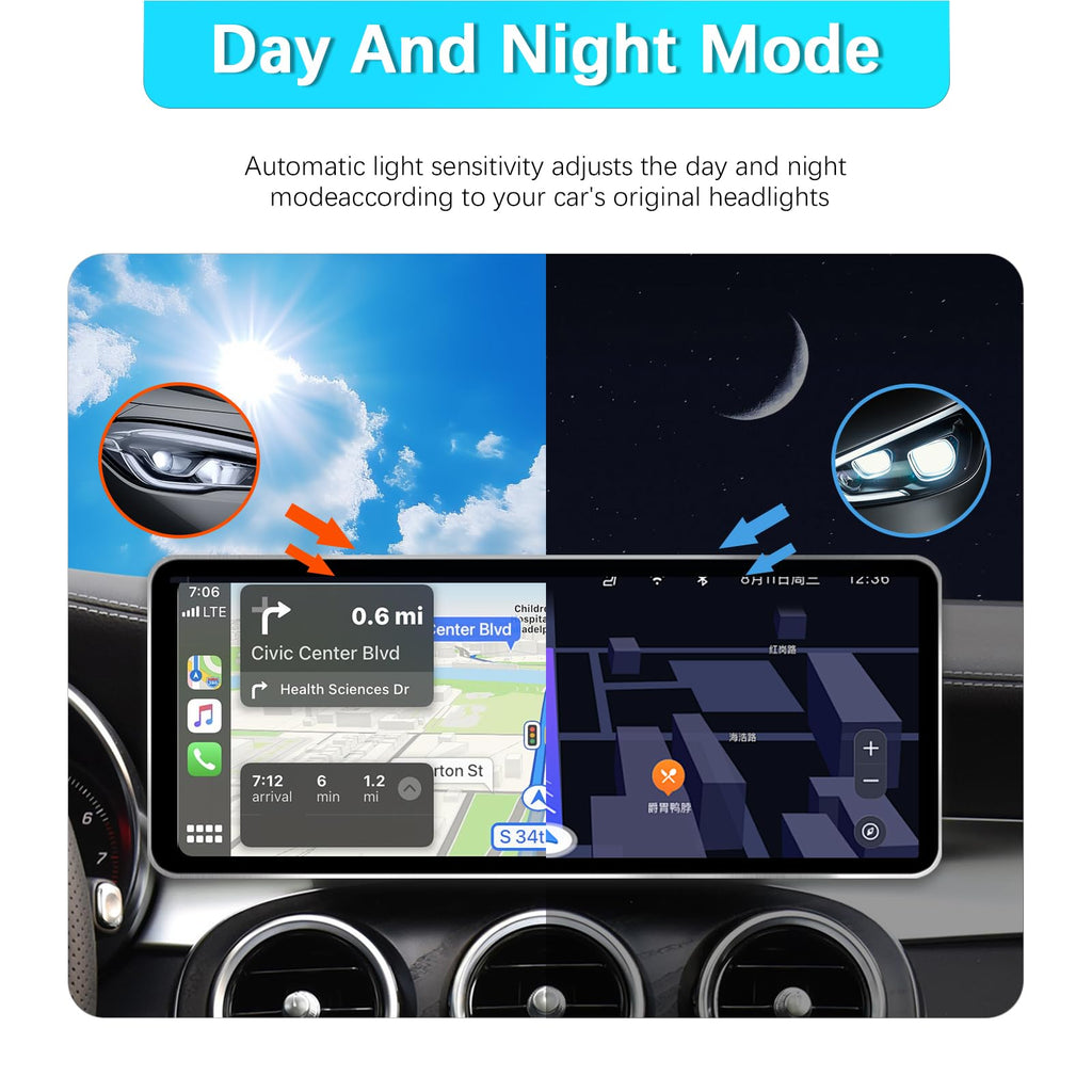 12.8" QLED Mercedes ML/GL W166/X166 NTG4.5/4.7 12-15 CarPlay