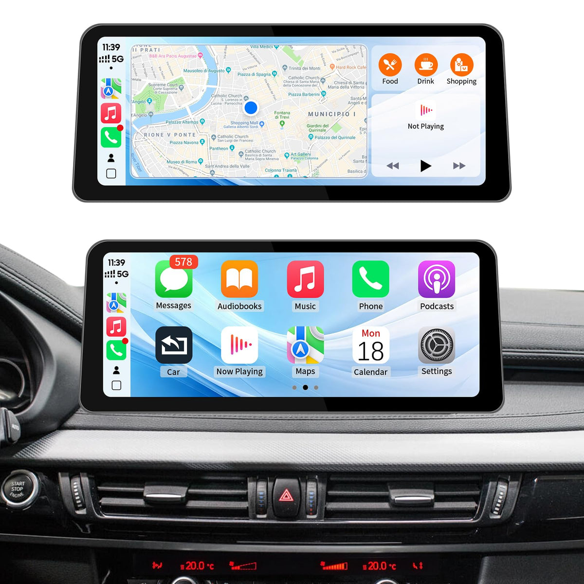 12.3'' CarPlay for BMW X5 X6 F15 F16 F85 F86 (2014-2016) with NBT