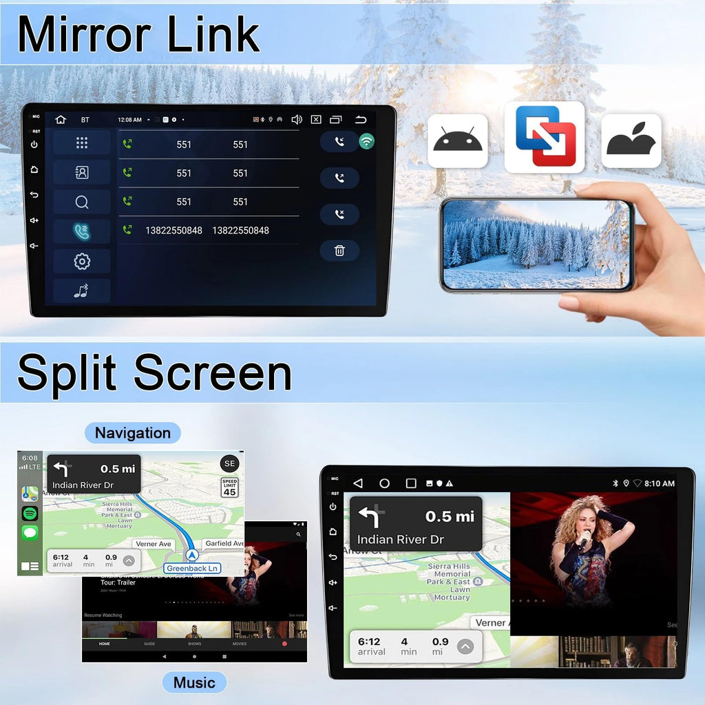 8 Core 6+128G Car Radio Stereo for Toyota RAV4 2007‑2012 Android w/CarPlay