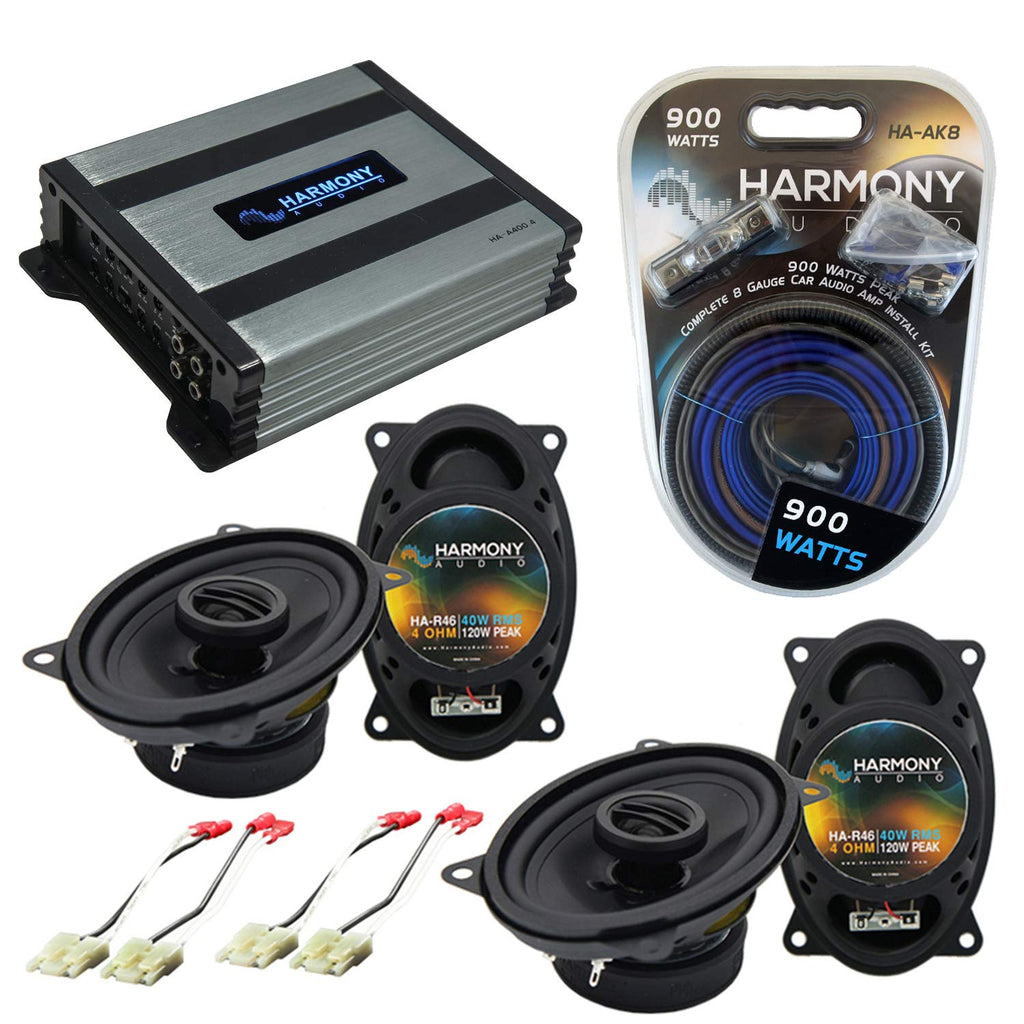 Speaker Amp Bundle Fits GMC Sierra 1988-1994 HA-R46 Pair - Harmony Audio