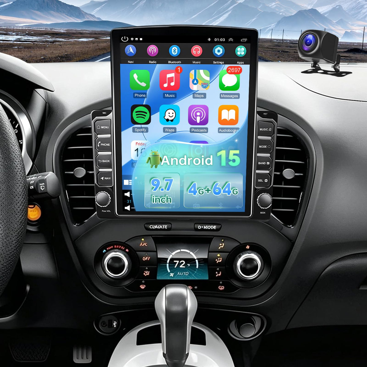 4+64G Android Car Radio for Nissan Juke 2010 2011 2012 2013 2014