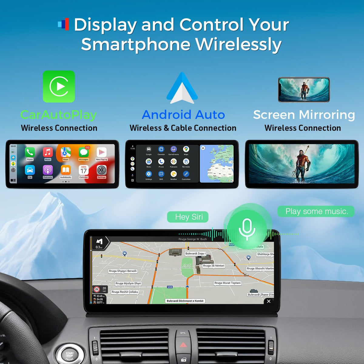 XTRONS 12.3 Inch Android 14 Car Stereo for BMW E81 E82 E87 E88 (2006-2012) CCC System, IPS Touch Screen 4+64GB Global 4G Car Radio GPS Navigation Support Wireless CarPlay Android Auto