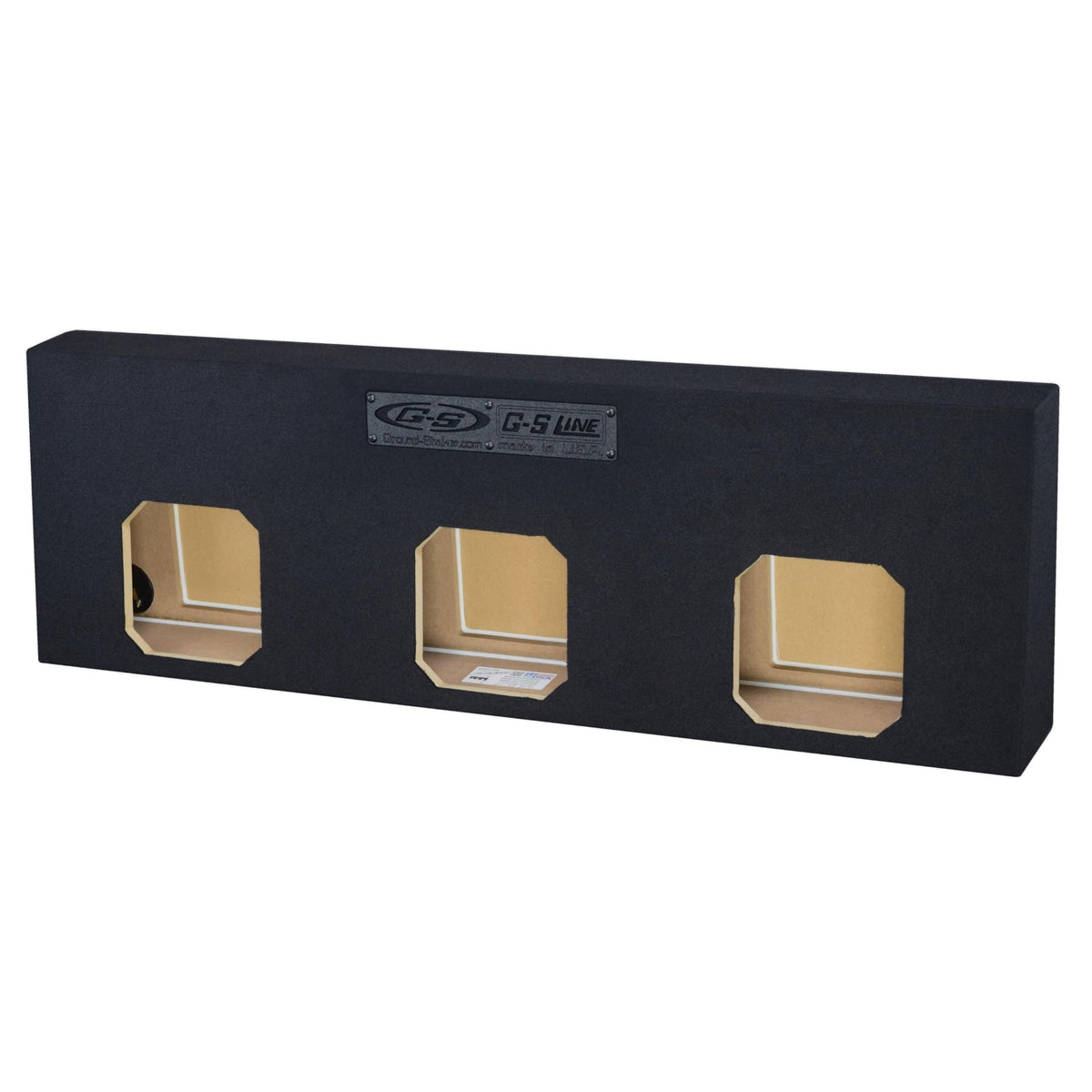 Single Dual Triple Sealed Shallow Mount Sub Box Slim Speaker Box Subwoofer Enclosure (Triple, 12" L7T)