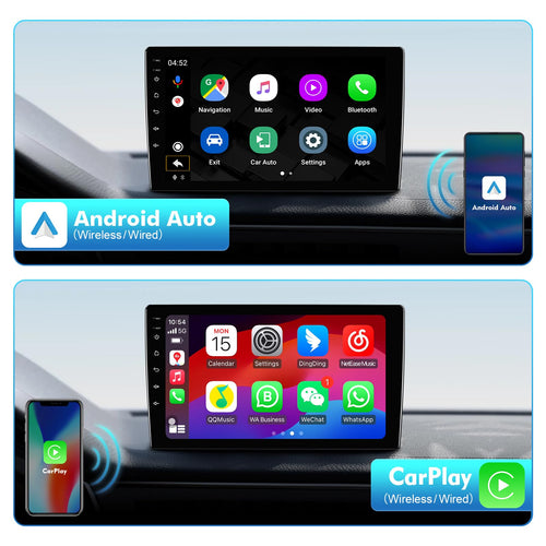 4+64G 10.1-inch Android 13 WiFi 6 Car Stereo for Ford Mustang 2010 2011 2012 2013 2014 IPS Touchscreen Screen Bluetooth 5.4 Car Radio with Carplay & Android Auto Support Backup Camera FM Navi SWC