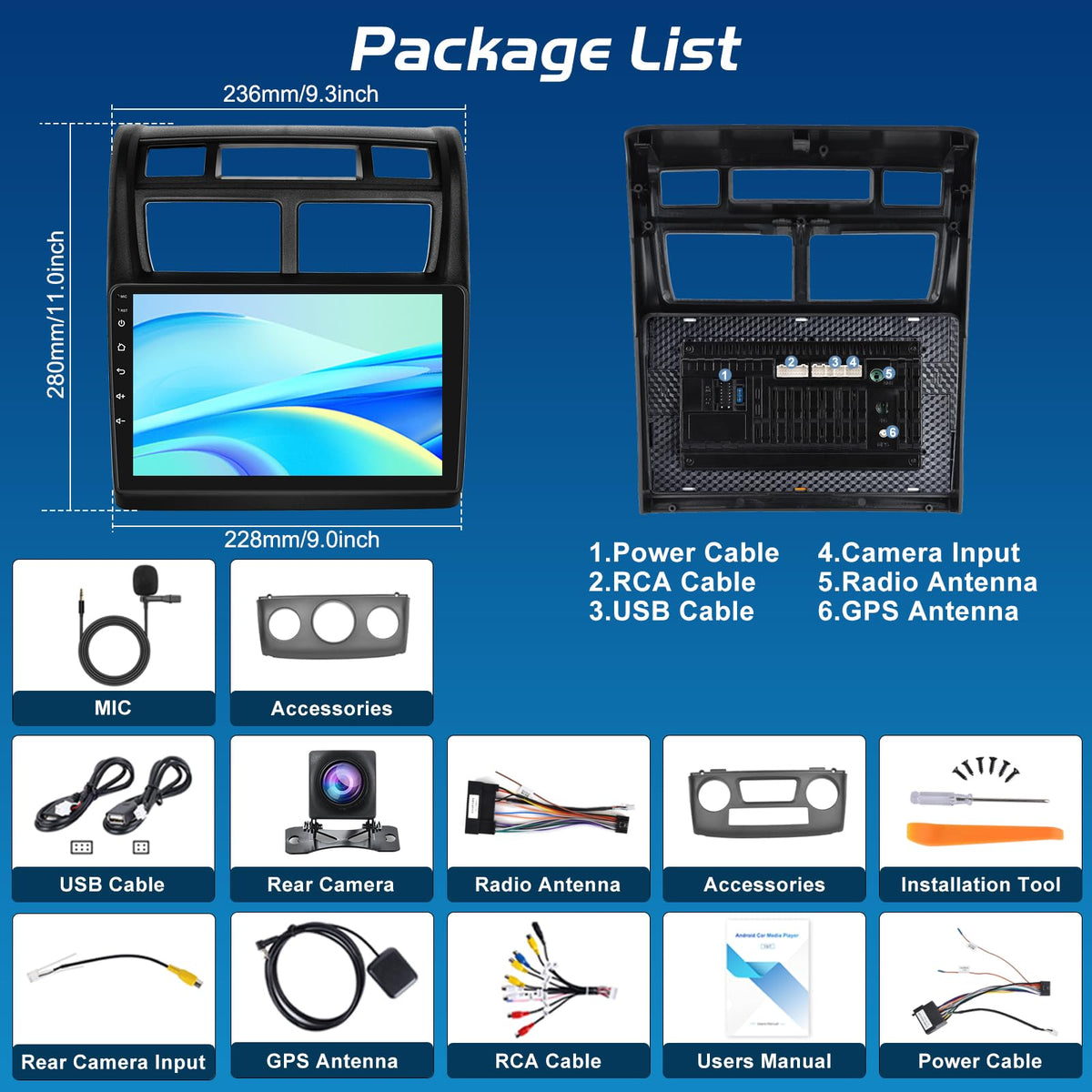 [4+64G] Android Radio for Kia Sportage 2007-2013, Carplay and Android Auto