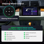 XTRONS Android 14 Car Stereo for BMW X5 E53 1999-2006, 9 Inch Touch Screen Car Radio GPS Navigation Bluetooth Built-in DSP Head Unit Wireless CarPlay Android Auto (4+64GB)
