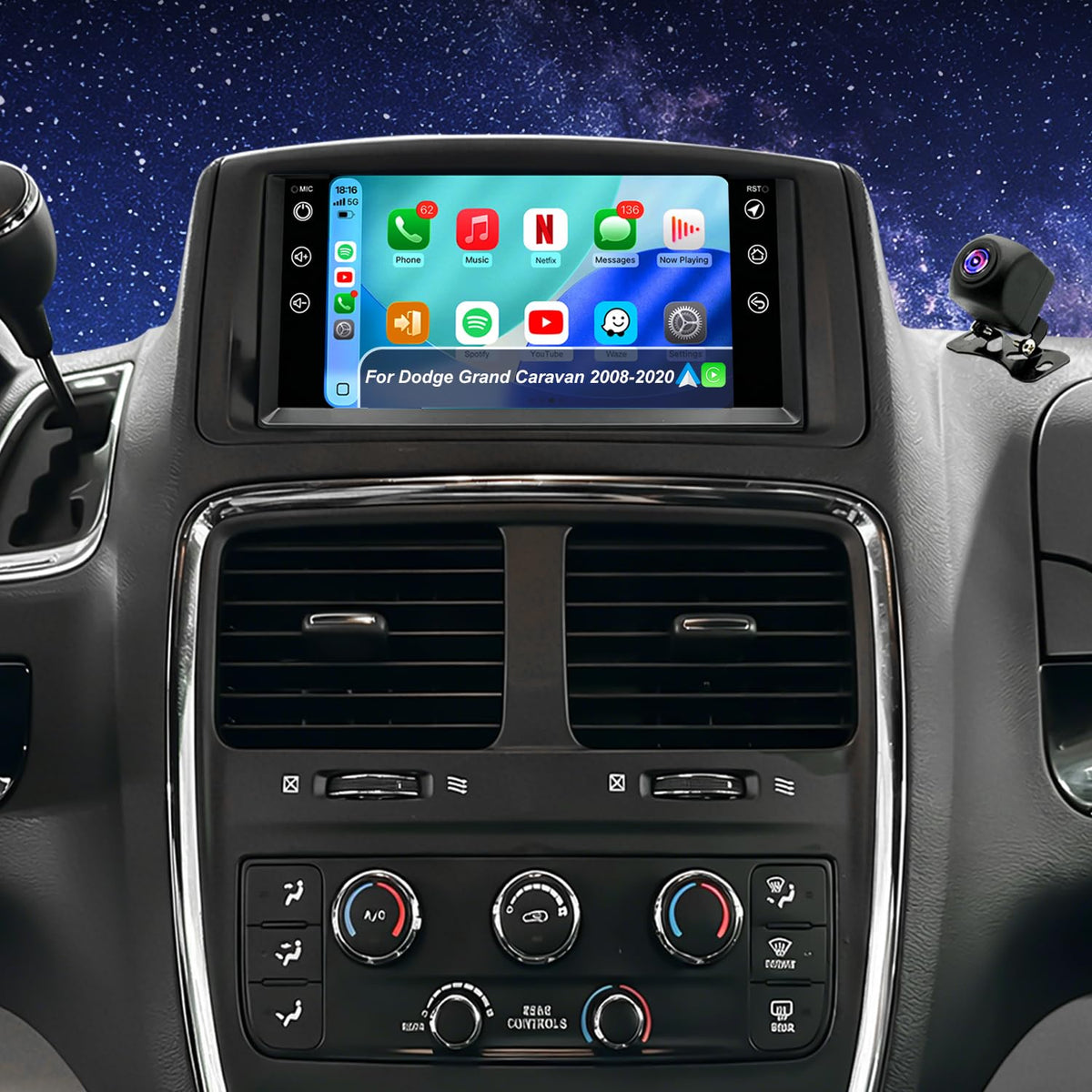 Upgrade Car Radio for Dodge Grand Caravan 2008-2020,Avenger 2008-2014 7inch