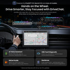 V10 10” QLED Android Double DIN Car Stereo, 6G+128G, 4G LTE, 1080P Front Dash Cam & Backup Cam, Hi-Fi DSP w/24‑Bit DAC,4V RCA, in-Car Karaoke, aptX HD BT, Wireless CarPlay&Android Auto