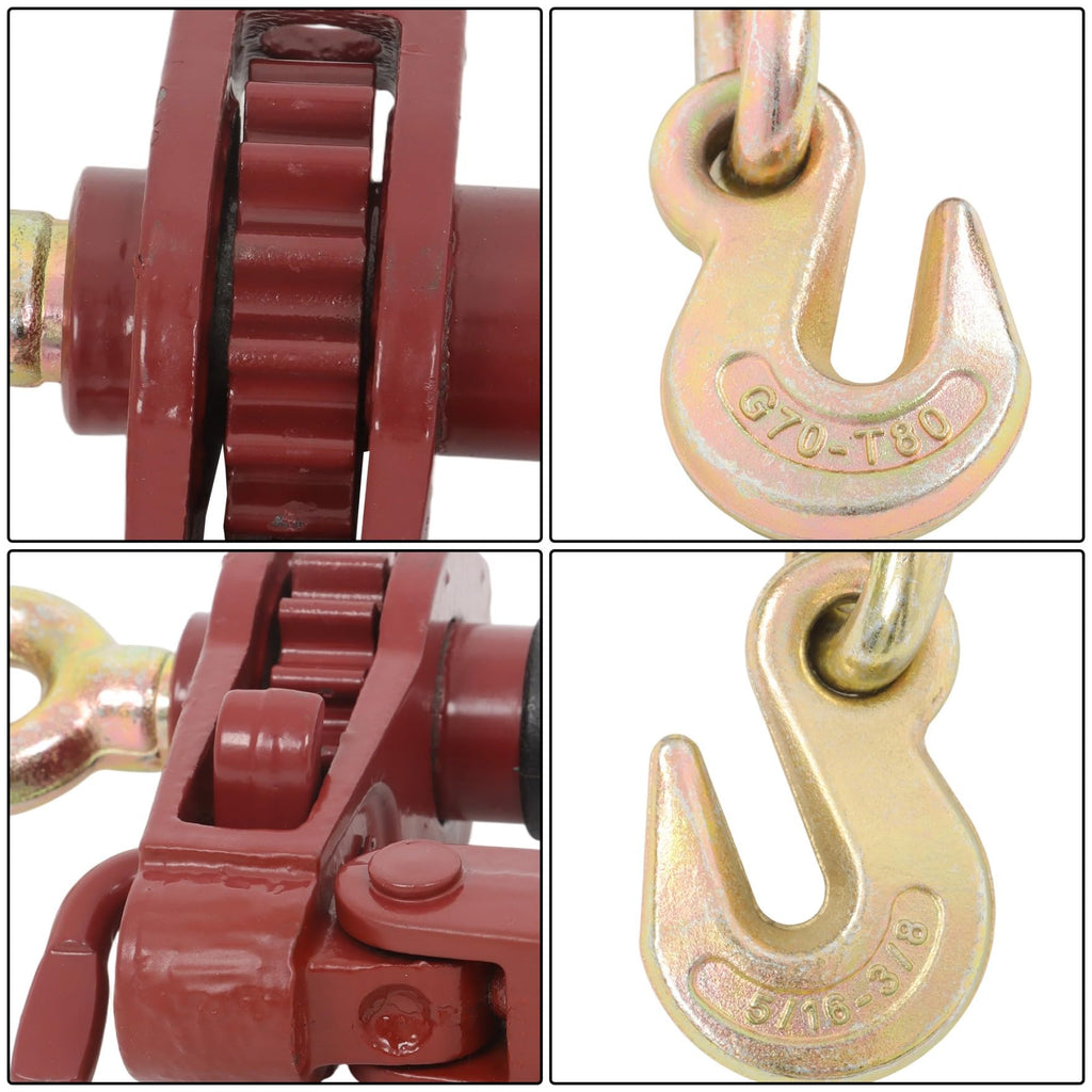 waltyotur Foldable Chain Binder Steel Hook Red