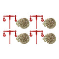 4 Sets Cargo Chain Binder Kit 3/8"-1/2”with 4 Long 10Ft Chains, Load Binder Set Heavy Duty Ratcheting Binders and Chains Load Chain and Binders,6,600lb Working Load Limit As Set,Red
