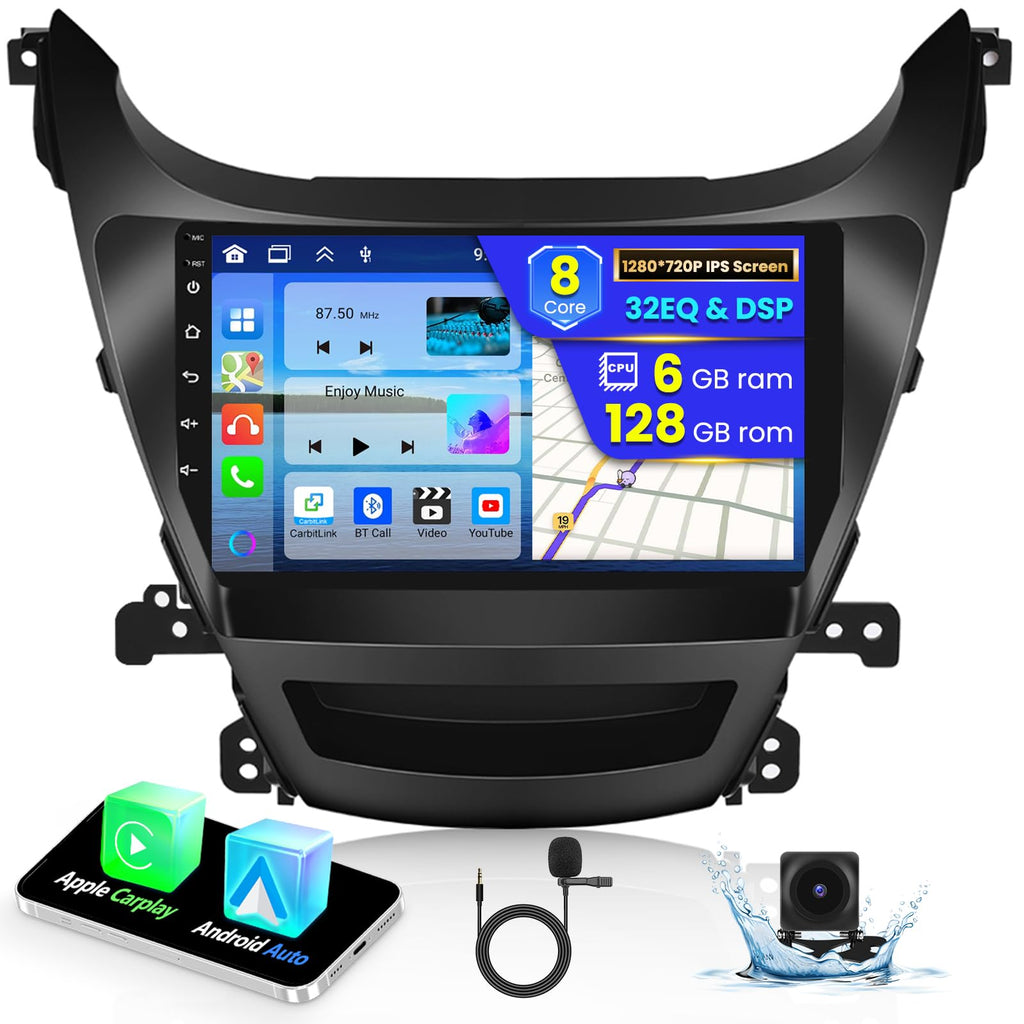 6+128G 9'' Android 15 Car Stereo for Hyundai Elantra 2014-2016