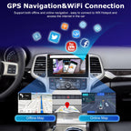 [4+64GB] Android Stereo for Jeep Grand Cherokee 2008-2013: 9 inch IPS Touchscreen Grand Cherokee Radio - Wireless Carplay and Android Auto, Customize Homepage, DSP/EQ, 5G/WiFi, SWC + Backup Camera