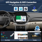 CAMECHO 4G+128G for Honda Accord EX-L 2013 2014 2015 Android 15 Car Stereo with Wireless CarPlay Android Auto 10" Incell 1280 * 720 Touch Screen Head Unit with GPS Bluetooth RDS FM Backup Camera