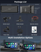 Carpuride 11.26" CarPlay Screen for Car with Streaming APPs & OTA Updates