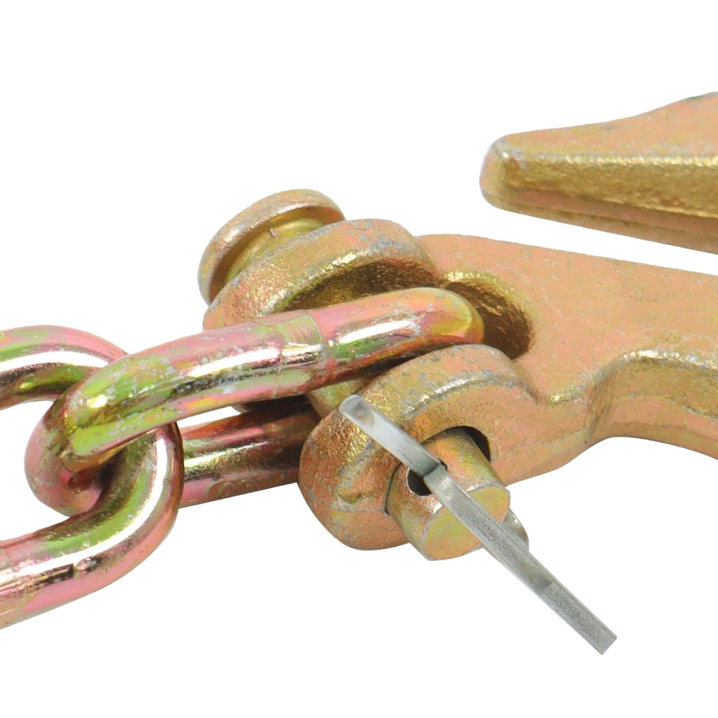 2200LBS Heavy Duty 1/4"-5/16" 2×Ratchet Chain Binder W/1/4" X 12FT Binder Chain