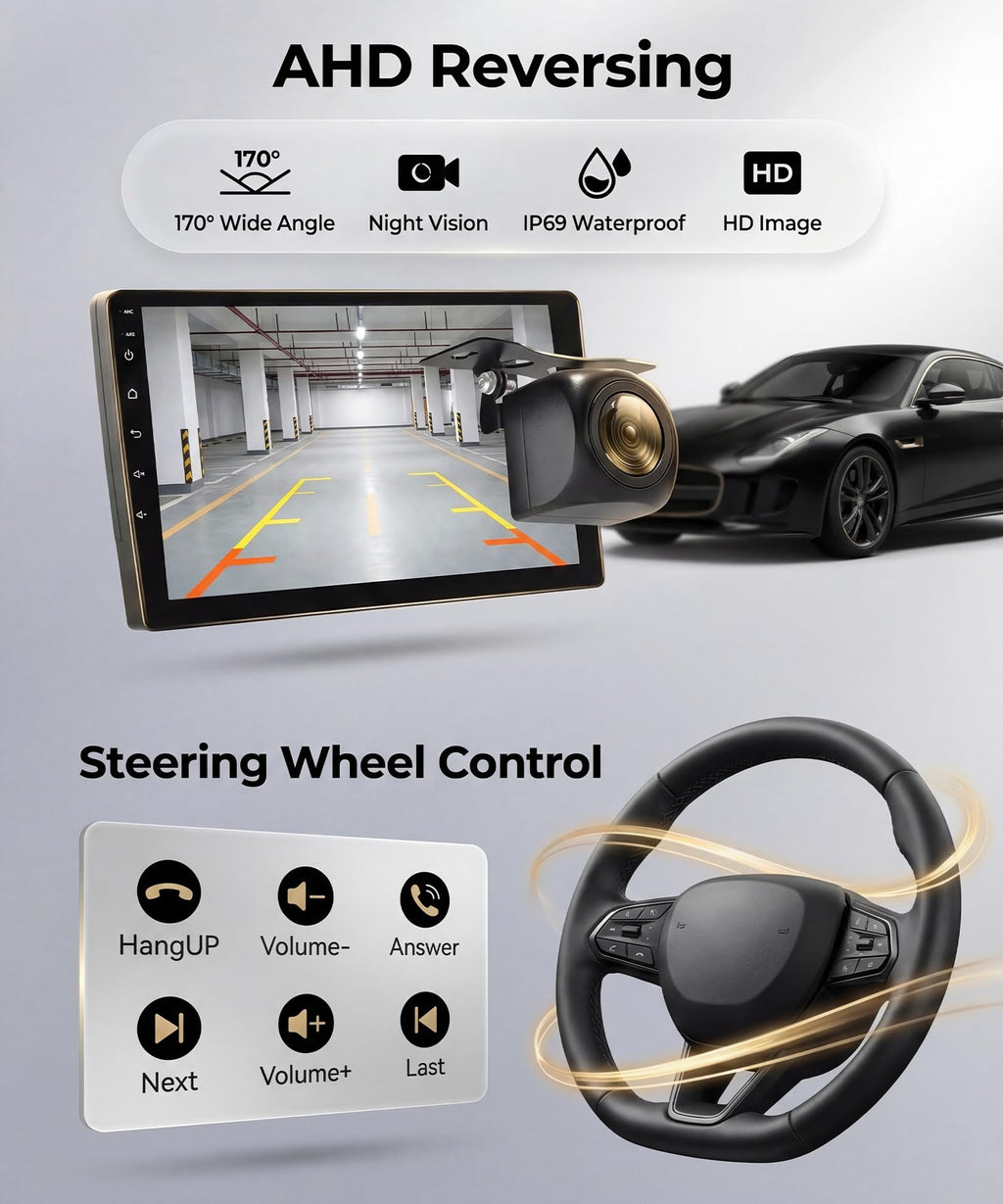 8 Core 6G+128G Android Car Radio for Honda CRV 2007-2011 with Wireless CarPlay Android Auto, 9” Touchscreen Car Stereo Mirror Link GPS WiFi Bluetooth FM RDS DSP EQ SWC Backup Camera
